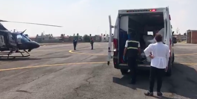 Menor ingiere veneno es llevado en helicóptero a CDMX